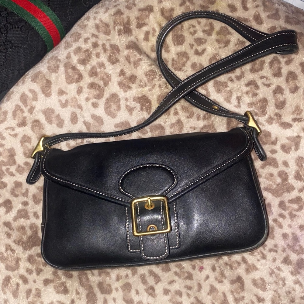 Coach 9127 Black Leather Small Soho Shoulder Clutch Bag